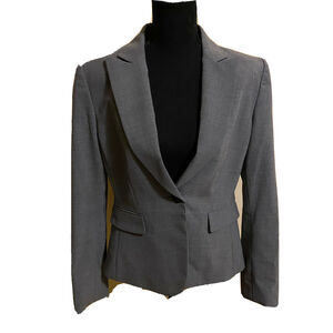 Antonio Melani Women's Gray Notch Collar Single Breasted One Button Blazer, Sz 8